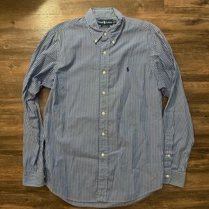 Vintage Polo Ralph Lauren blue striped shirt